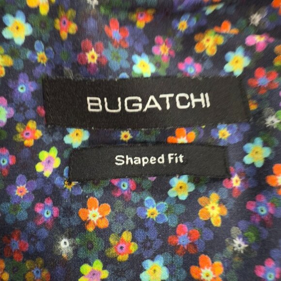 Bugatchi Shaped Fit Floral Button-Up Shirt – Size Large - Picture 6 of 14